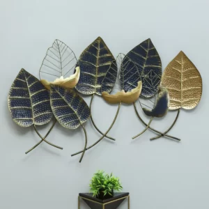 Wrought Iron Zoey Leaf Wall Art In Multicolour